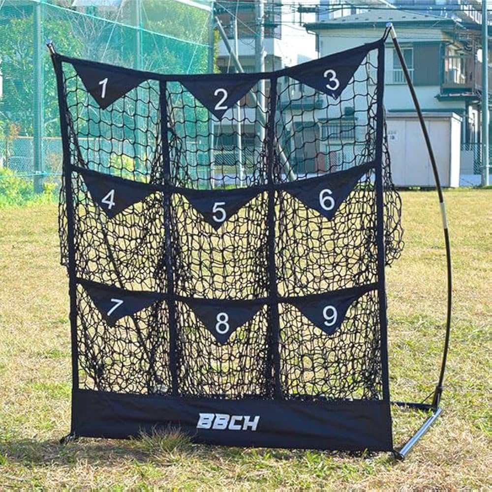 Amazon.co.jp: 野球 練習 投球ネット 9ゾーン ネット 126×110cm